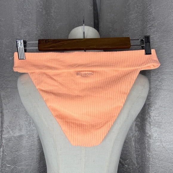 NEW Billabong Ribbed Bikini Bottom in Neon Tangerine Sz Medium - Picture 4 of 7